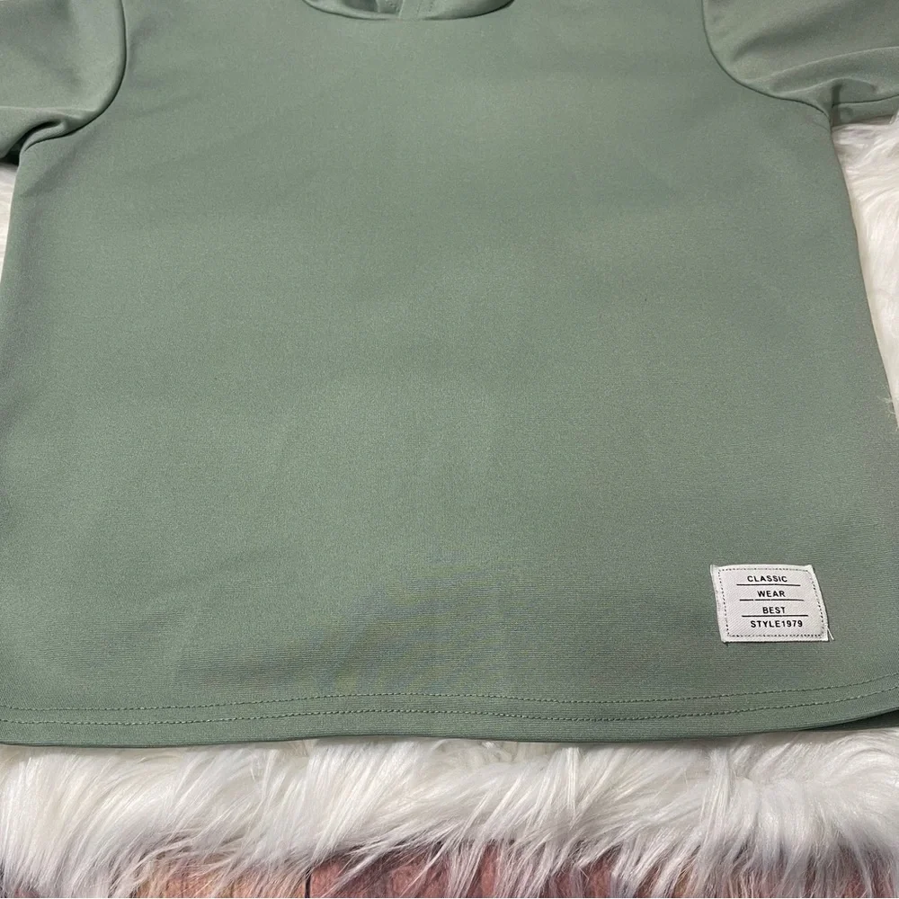 SHEIN Youth Boy Size 6 Hooded Short Sleeve Shirt